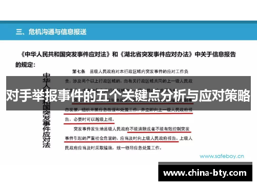 对手举报事件的五个关键点分析与应对策略